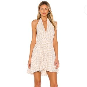 Free People Do The Twist Mini Dress in Ivory Combo